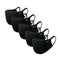 Pack of 5 Black Reusable Antimicrobial Face Masks