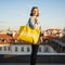 “weekending” travel tote in Yellow, oversized canvas shopper