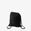 Hosta Black Cotton Drawstring Bag