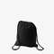 Hosta Black Cotton Drawstring Bag