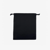 Laurel Black Drawstring Cotton Pouches