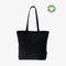 Taxos Black Organic Canvas Zippered Tote Bag