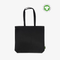 Taxos Black Organic Canvas Zippered Tote Bag