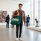 “weekending” gym and overnight tote in Hunter Green