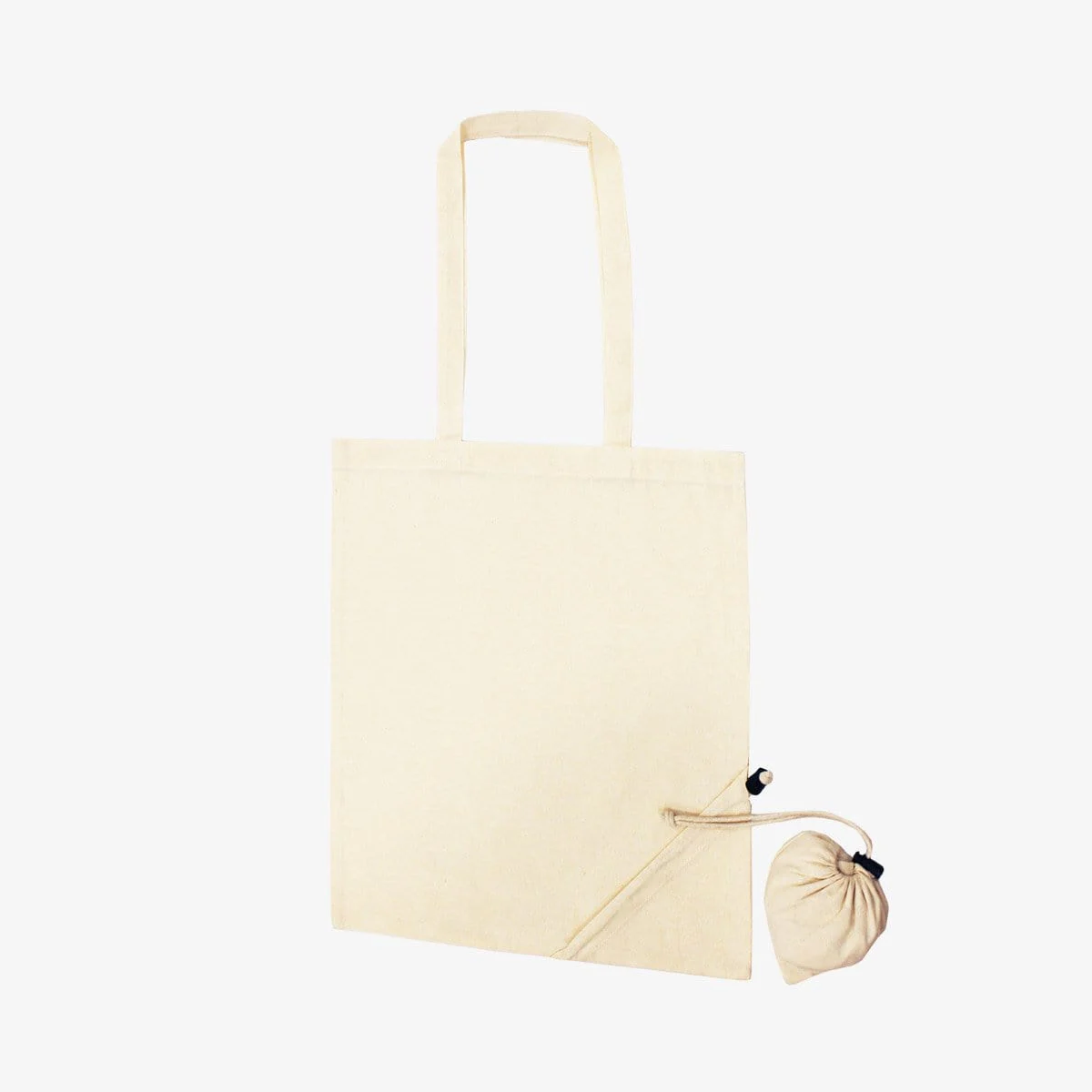 Women's Foldable Canvas Tote Bag - Triangle Print, 100% Cotton, Reusable Shopping Or Book Bag