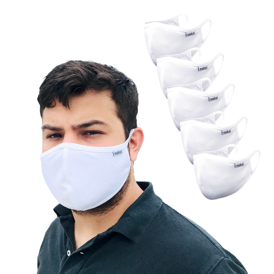 2 Face Mask / Mouth Protection In Textile Without Seams