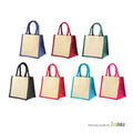 eco reusable lunch bags with short handles