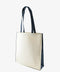 Resuable Canvas Shopping Bag with Navy Blue Coloured Gusset