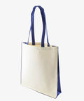 Resuable Canvas Bag with Blue Coloured Gusset