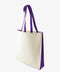 Resuable Canvas Shopping Bag with Purple Coloured Gusset