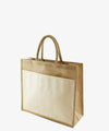 Sola Jute Tote Bag With Front Pocket